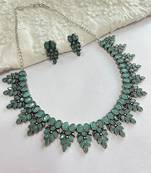 Mint Green Stone Necklace set