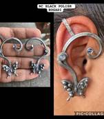 Oxidized german silver beautiful handmade bugadi for women indian unique designed traditional jewelry