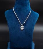 Zirconium faux diamond pendant set american diamond silver plated cz necklace set