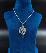 Diamond pendant set, cz pendant with chain and earrings replica american diamond partywear prom jewelry