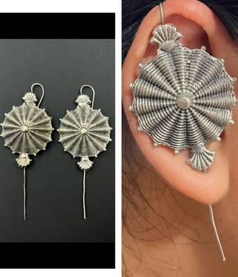 Pin bugadi silver earrings 2