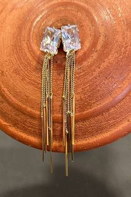 Latest fashion stylish drop dangle tassel earrings for women 3