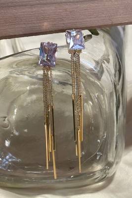 Latest fashion stylish drop dangle tassel earrings for women 4