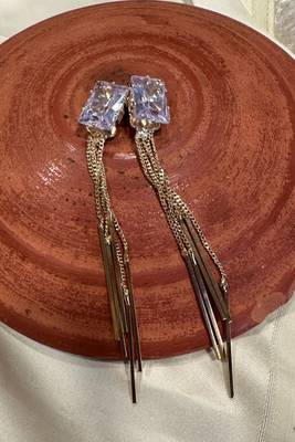 Latest fashion stylish drop dangle tassel earrings for women 5