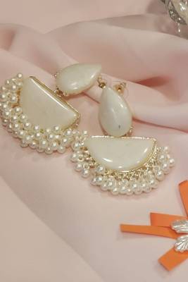 Lastest fashion pearl drop chandbali earrings for women 2