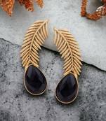 Matte gold finish jhumki earrings