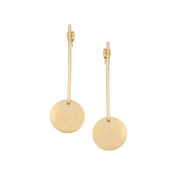 Matte gold finish drop design earrings 2