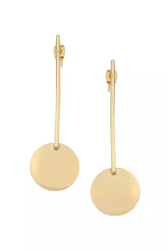 Matte gold finish drop design earrings