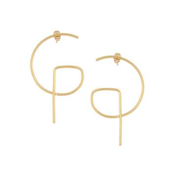 Beautiful matte gold finish earrings 2