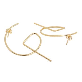 Beautiful matte gold finish earrings 3
