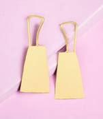 Beautiful geometric matte gold finish earrings