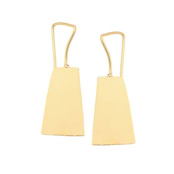 Beautiful geometric matte gold finish earrings 2