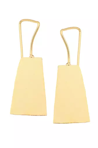 Beautiful geometric matte gold finish earrings