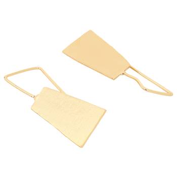 Beautiful geometric matte gold finish earrings 3