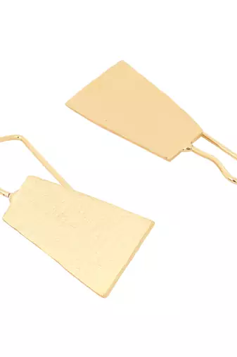 Beautiful geometric matte gold finish earrings