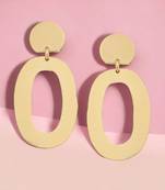 Beautiful loop matte gold finish earrings
