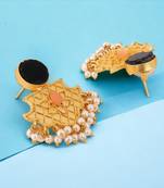 Traditional jhumki matte gold finish earrings