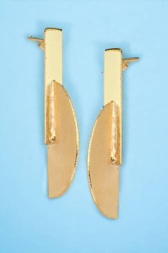 Beautiful matte gold finish earrings