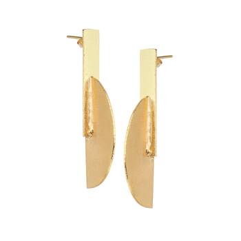 Beautiful matte gold finish earrings 2