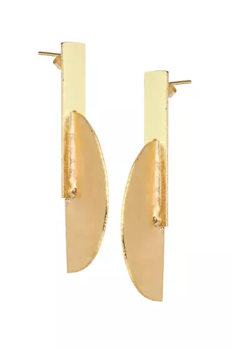 Beautiful matte gold finish earrings