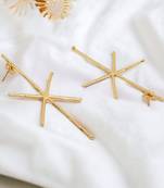 Beautiful matte gold finish earrings