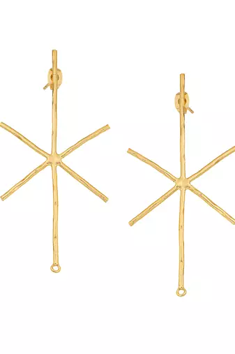 Beautiful matte gold finish earrings
