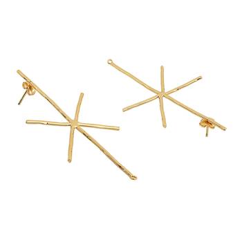 Beautiful matte gold finish earrings 3