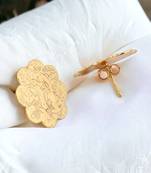 Textured matte gold finish earrings