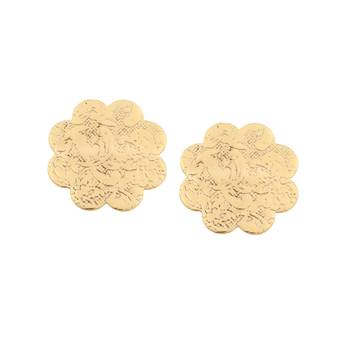 Textured matte gold finish earrings 2