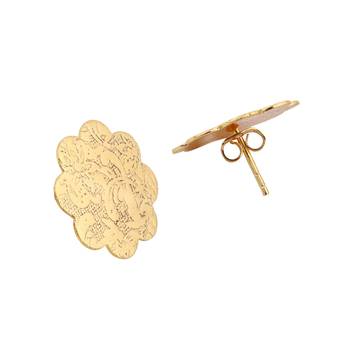 Textured matte gold finish earrings 3