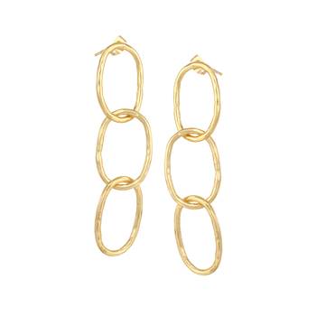Loop changed matte gold finish earrings 2