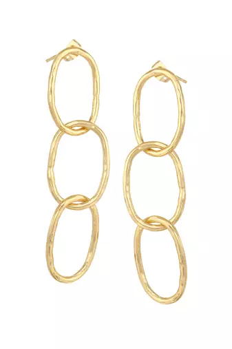 Loop changed matte gold finish earrings