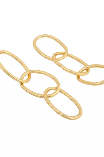 Loop changed matte gold finish earrings