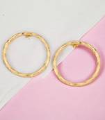 Loop matte gold finish earrings