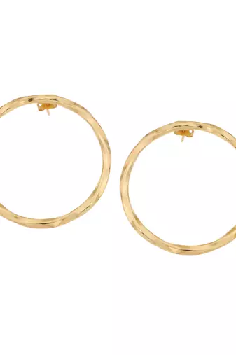 Loop matte gold finish earrings