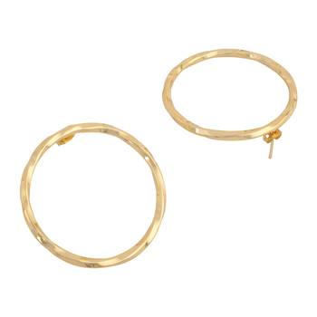 Loop matte gold finish earrings 3