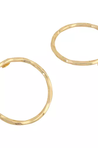 Loop matte gold finish earrings