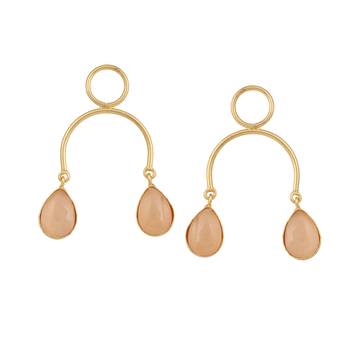 Loop matte gold finish earrings 2