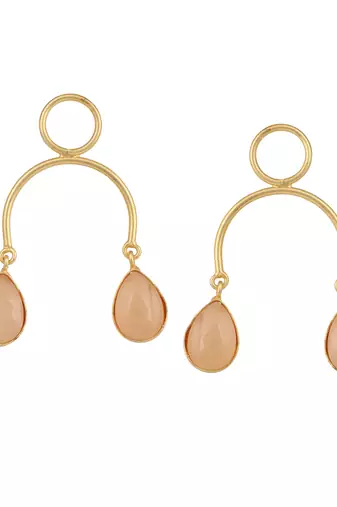 Loop matte gold finish earrings