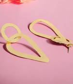 Loop matte gold finish earrings