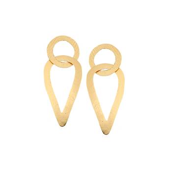 Loop matte gold finish earrings 2