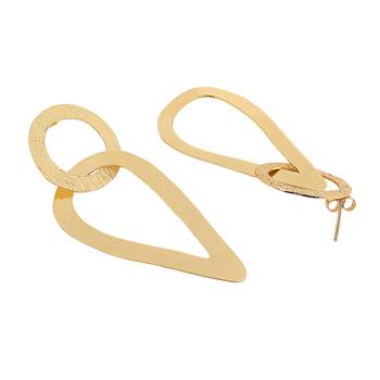 Loop matte gold finish earrings 3