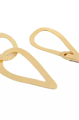 Loop matte gold finish earrings