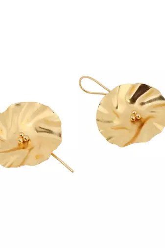 Pretty matte gold finish earrings for partywear