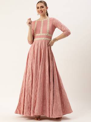 Ethnovog ready to wear mauve sequins embroidered pleated gown 5
