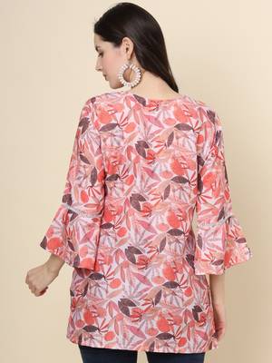Multy colour cotton fabric smart summer looks short kurti 2