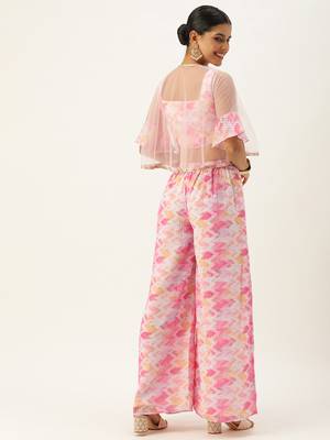 Ethnovog ready to wear multicolored georgette co ords set 2