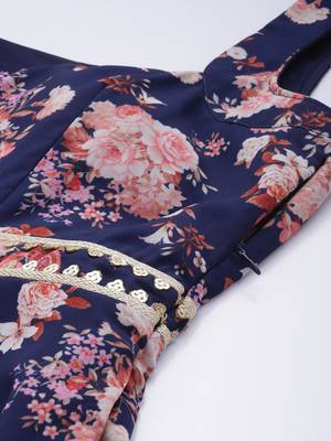Ethnovog ready to wear blue georgette printed palazzo suit 4