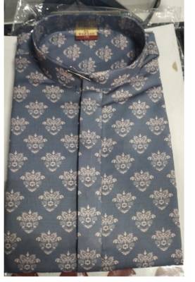 Tabard Blue Cotton Full Sleeve Regular Fit Kurta 6