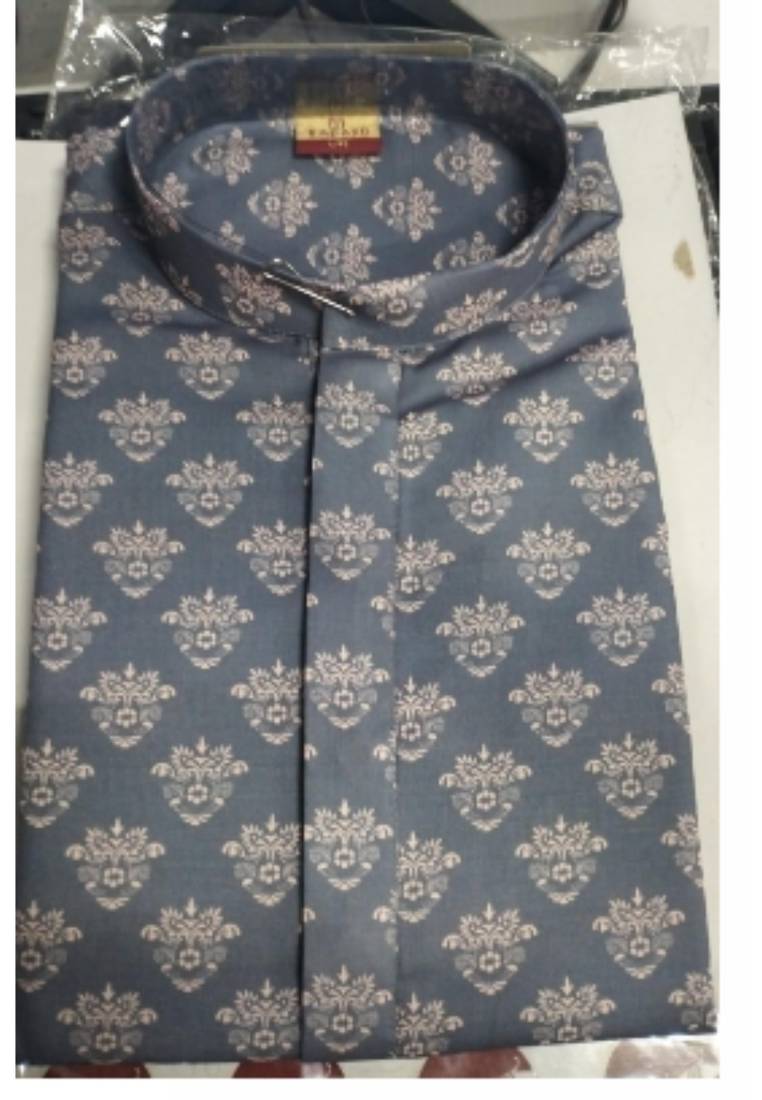 Tabard Blue Cotton Full Sleeve Regular Fit Kurta